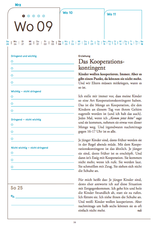 Die Woche klug planen!